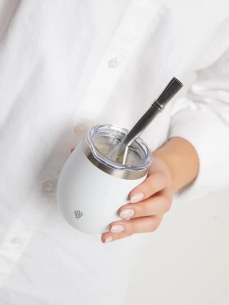 MATE ACERO INOX. CON TAPA