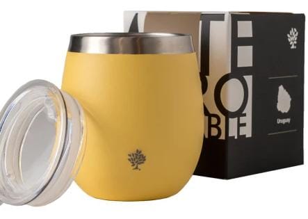 MATE ACERO INOX. CON TAPA